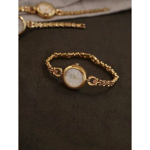 Gold French Vintage Style Unique Dainty Women’s Wrist Watch Trendy Cute Gift main image 6